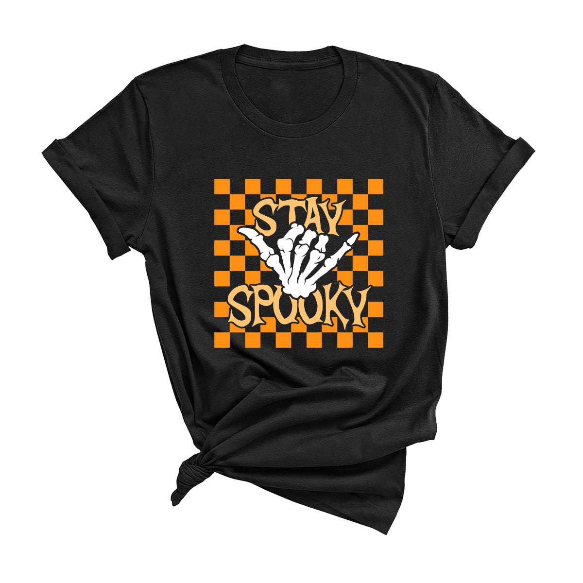 Stay Spooky Check Halloween T-Shirt