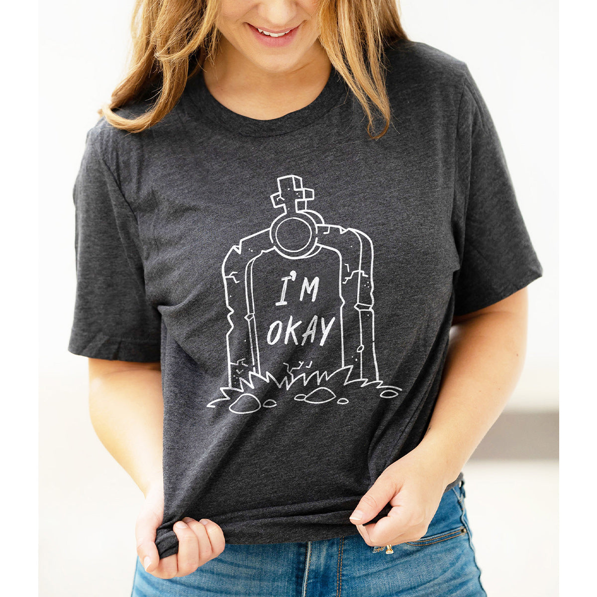 I'm Okay Headstone Halloween T-Shirt