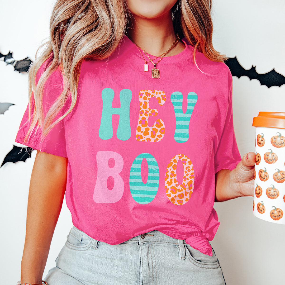 Preppy Hey Boo Halloween T-Shirt