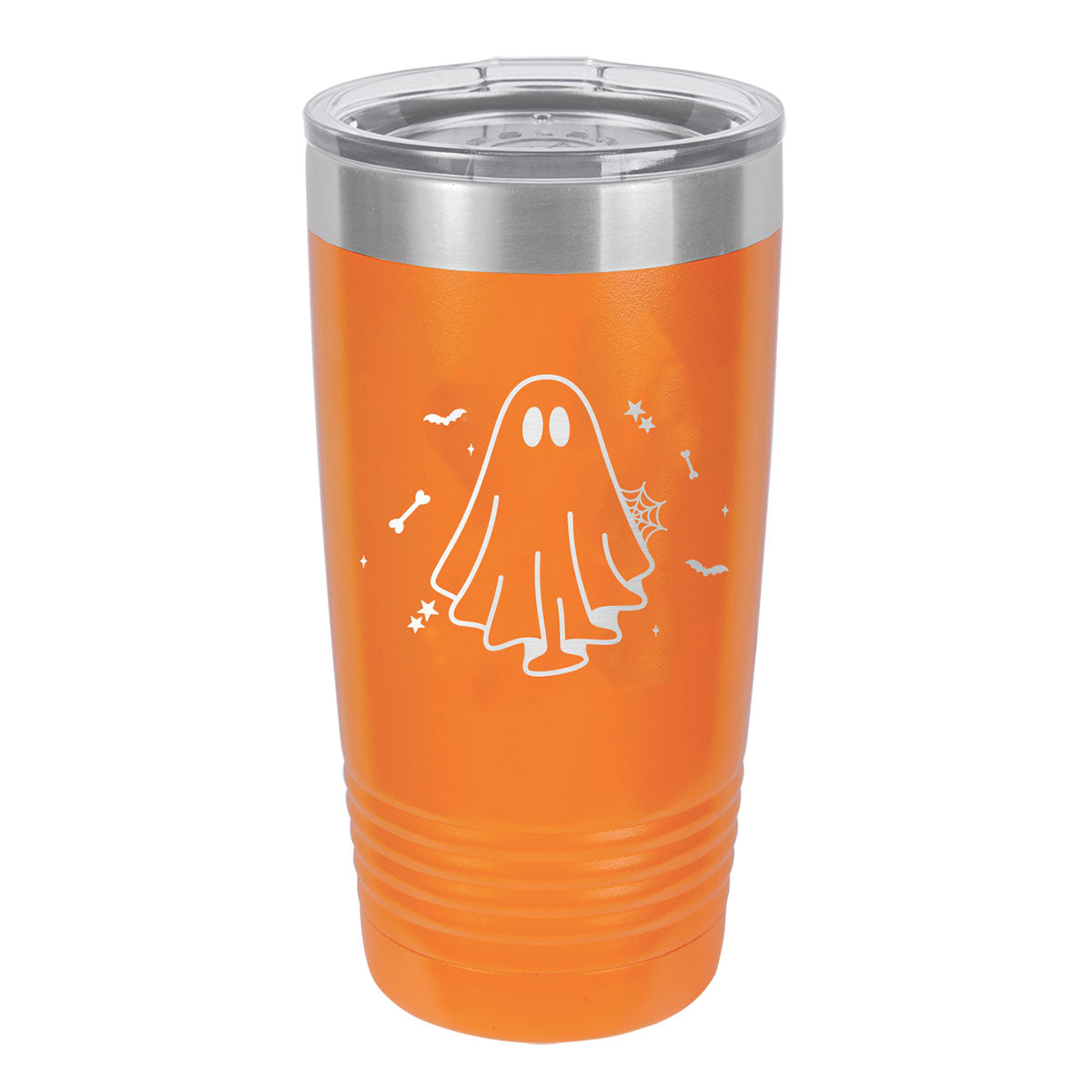 Ghost Halloween Travel Coffee Tumbler - Insulated, Stainless, Tumbler Cup - 20 oz