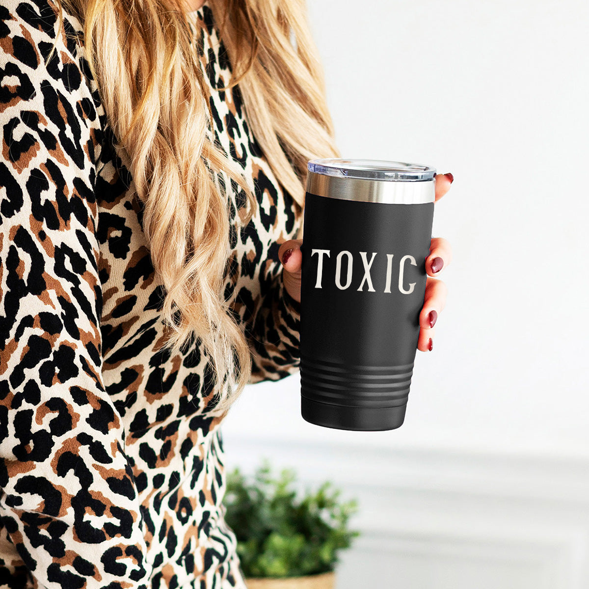 TOXIC Halloween Travel Coffee Tumbler - Insulated, Stainless, Tumbler Cup - 20 oz