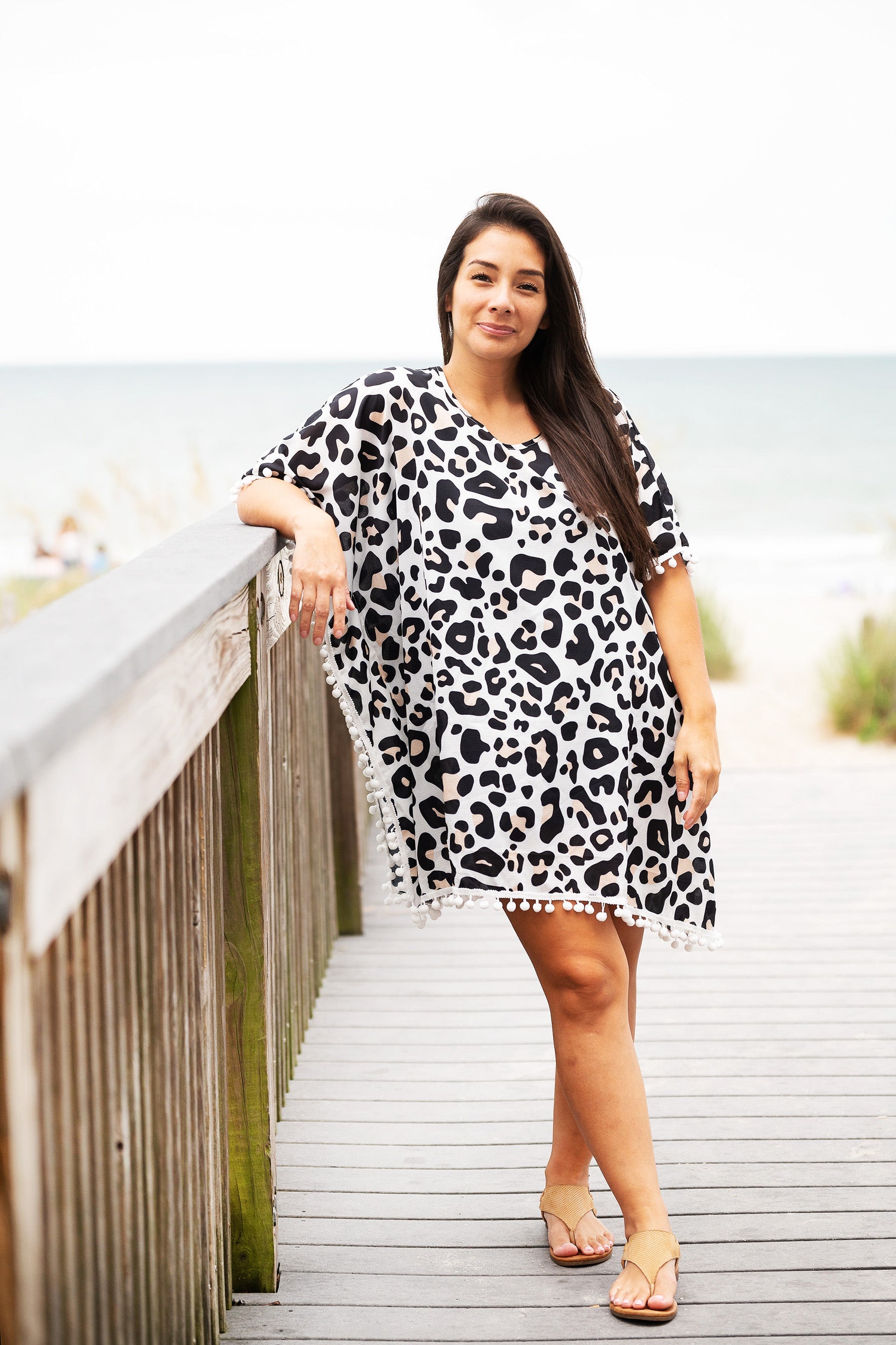 Beach Cover Up with Pom Poms - Catwalk