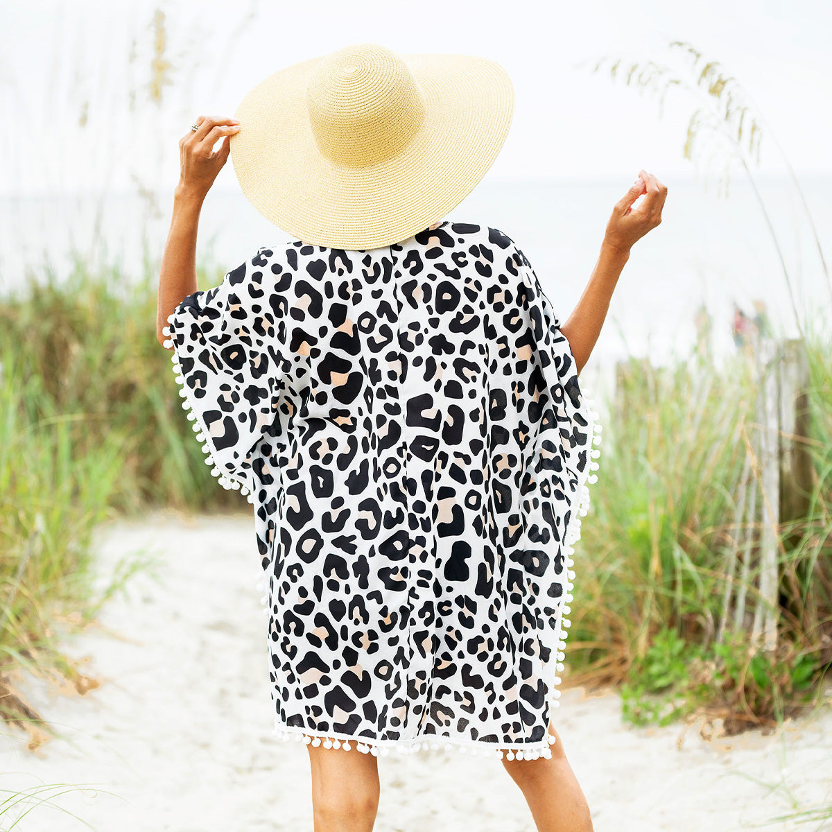 Beach Cover Up with Pom Poms - Catwalk