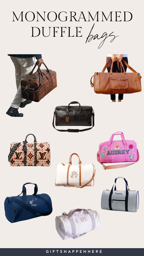 personalized duffle bags monogrammed weekender bags gift guide